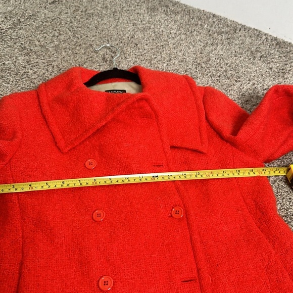 J crew orange red Lucile mohair wool double breast jacket size 8 - Picture 8 of 10